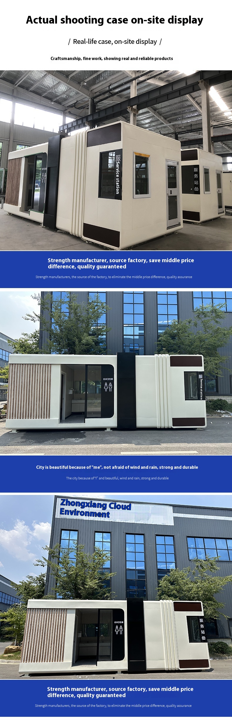 High-End Eco-Friendly Mobile Restroom Smart Outdoor Public Toilet for Bathrooms Container House for Mobile Shower Rooms