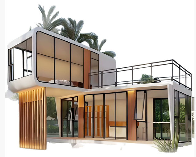Double Apple Pod Prefab Houses Eco-Friendly Lightweight Capsule Hotel Room Waterproof and Safe Sleeping for Parks Courtyards