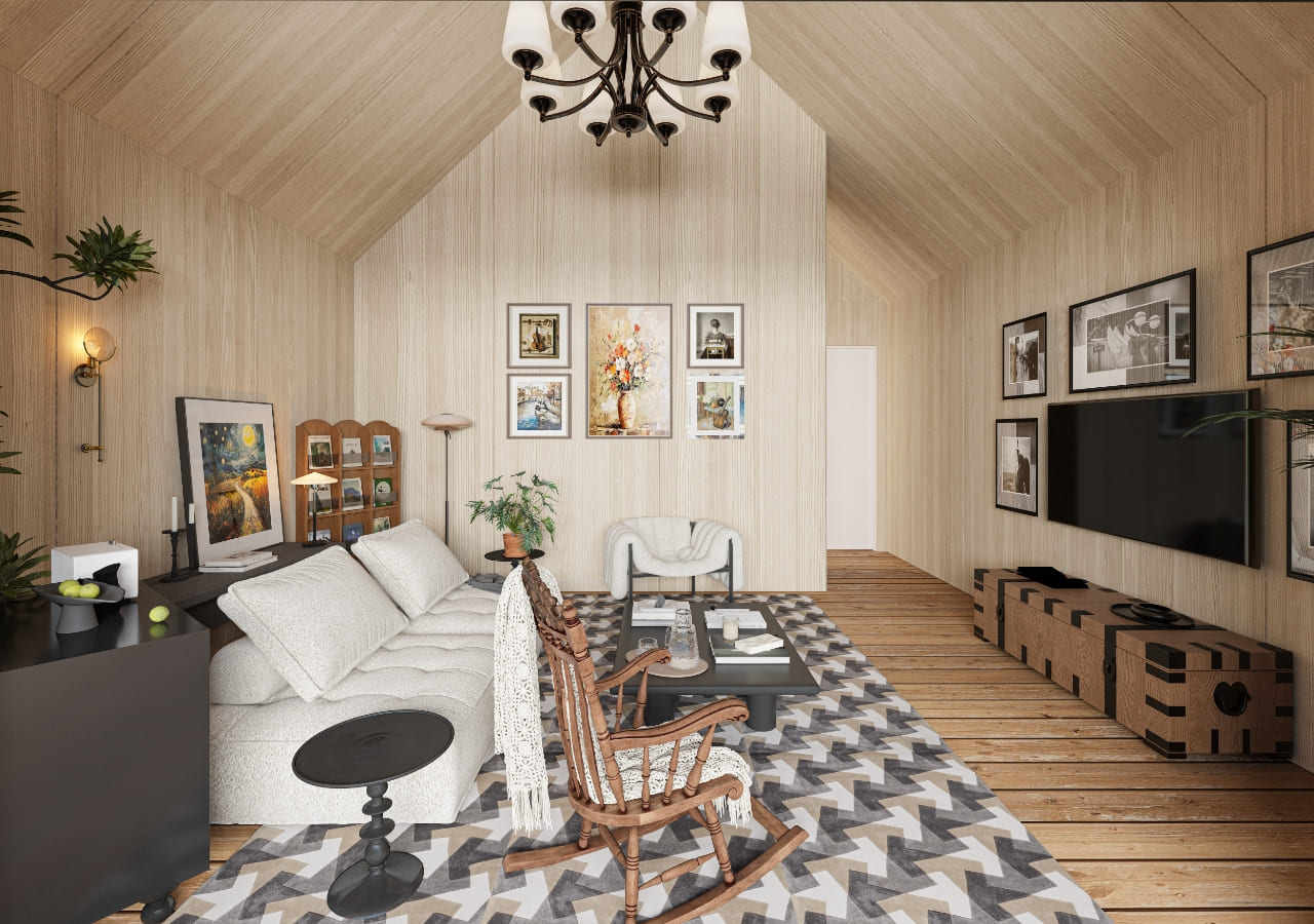 Prefabricated Modern Garden Building, Mini Tiny House, Light Steel Villa, Luxury Style With Kitchen and Bathroom.
