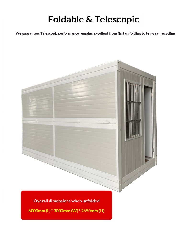 Waterproof Flame Retardant Folding Steel Rectangular Activity House with Integrated Container and Quick LCL