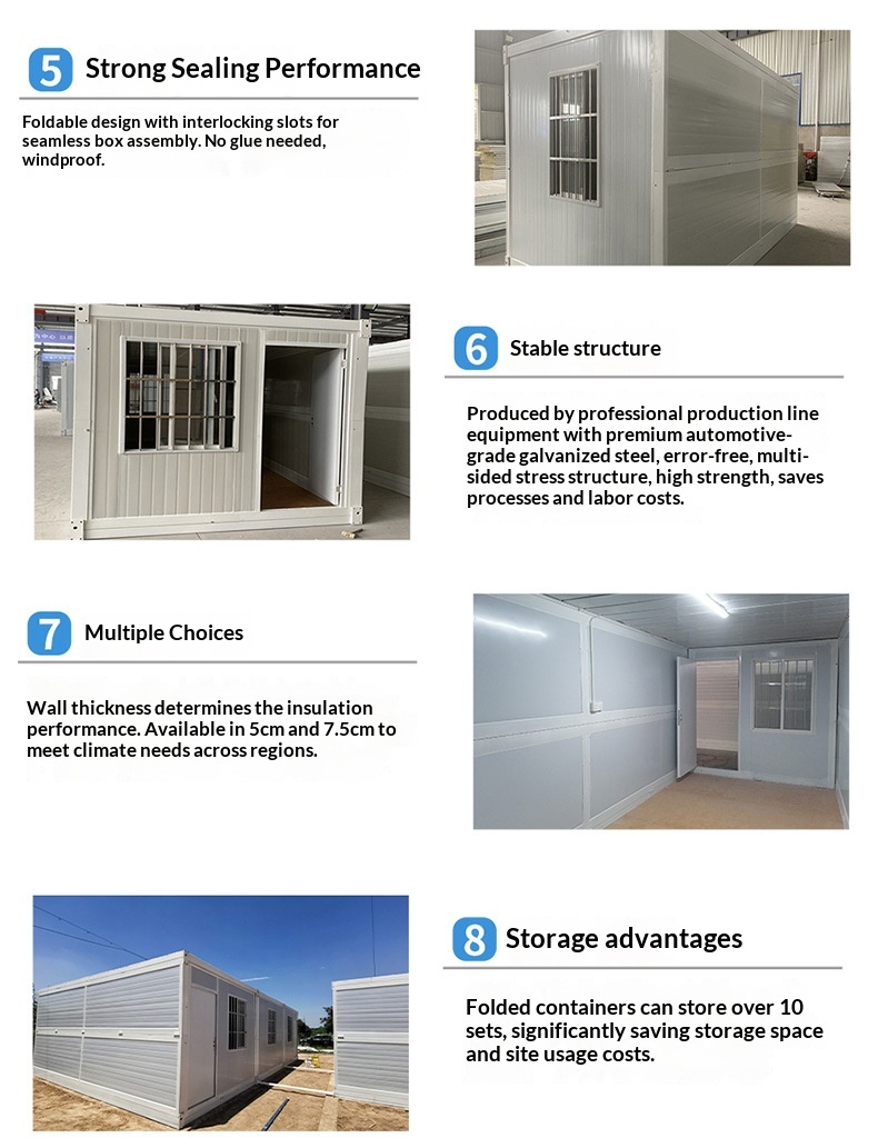 Waterproof Flame Retardant Folding Steel Rectangular Activity House with Integrated Container and Quick LCL