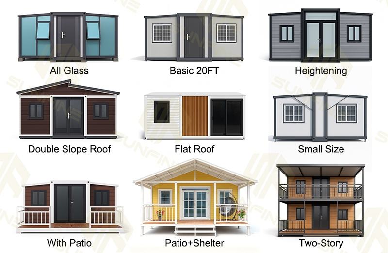 Double Wing Expandable Container House 20ft 40ft, Foldable Prefab House with Fast Installation Direct