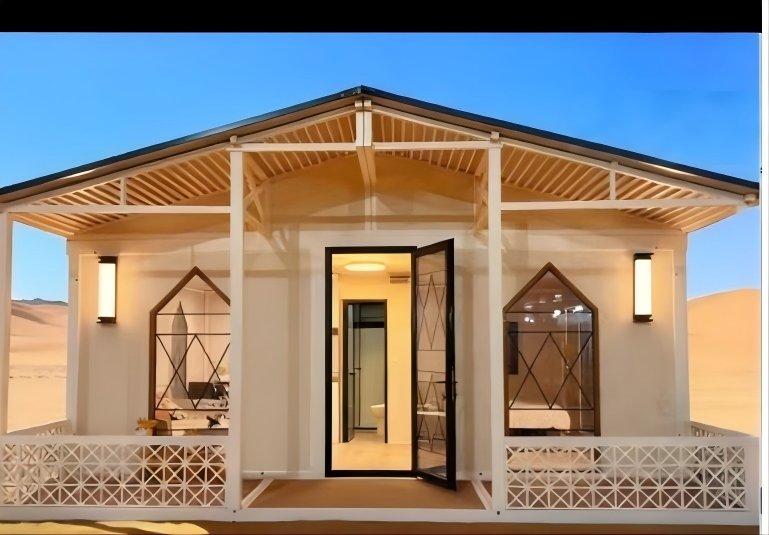 Terrace Double Wing Expansion Steel Folding Room with Eaves 2.5mm Thickness Modern Design for Hotel Bedroom Use