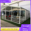 Double Wing Expansion Steel Folding Box with Eaves Terrace Prefabricated Container Building for Hotel Use Modern Design