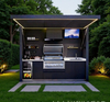 Light Luxury Stainless Steel Outdoor Kitchen for Family Private Parties Courtyard Camping Barbecue Movable Cabinets Mini Kitchen