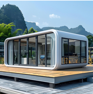 Customizable Luxury Mini High Quality Apple Cabin Hotel Mobile Cabin Single Double Capsule Container House Made Sandwich Panel