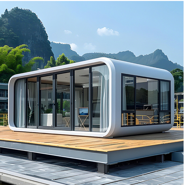 Customizable Luxury Mini High Quality Apple Cabin Hotel Mobile Cabin Single Double Capsule Container House Made Sandwich Panel