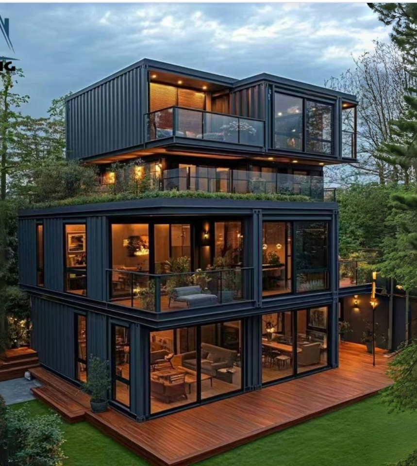 Modern Design Creative Containers Stainless Steel Frame Steel Material Horizontal Opening Fixed Style Glass Door
