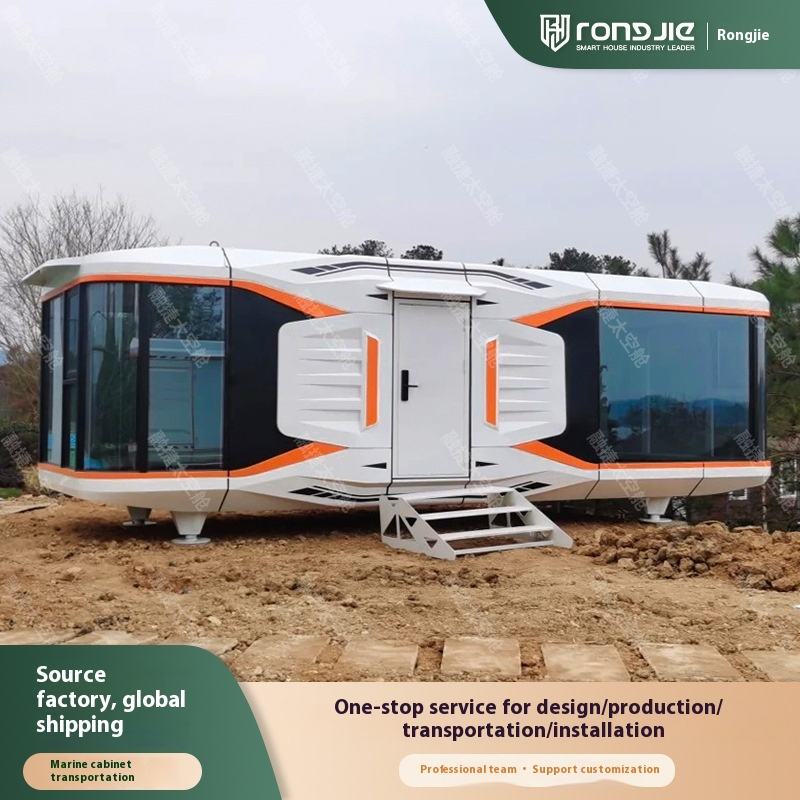 Internet-Famous New Outdoor Residential Space Capsule Mobile Home Movable Star-Viewing Room Apple Capsule Villa-Made of Steel