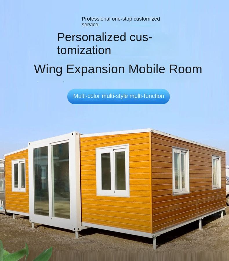 Dual-Wing Residential Container House Integrated Mobile Dormitory Board House Minimalist Decoration for Hotels Schools Bedrooms
