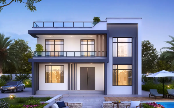 Luxury Light Steel Structure Villas with Mid-Century Modern Design and 41-80mph Wind Resistance Made in Jiangsu China