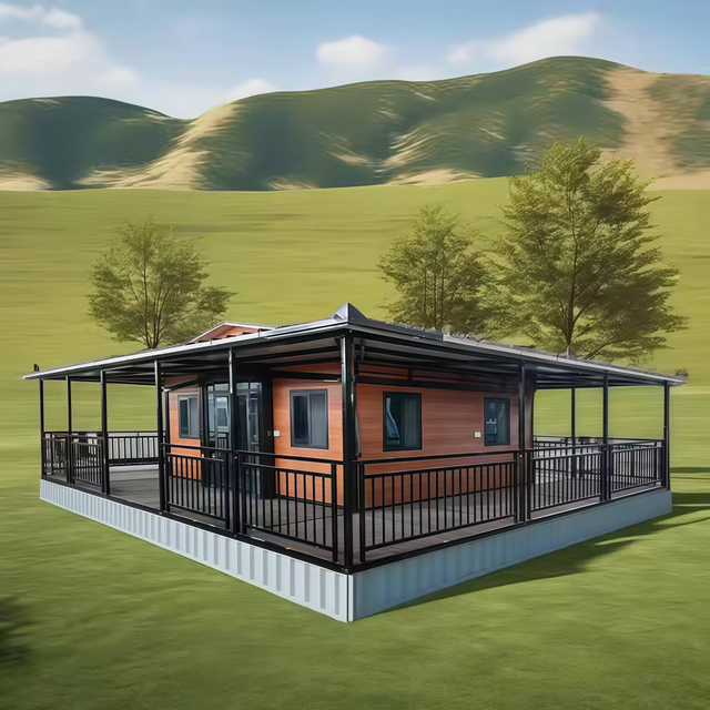Customized 20ft 30ft 40ft Villa Double Wing Prefab Home Expandable Folding Mobile Container House for Camp Outdoor