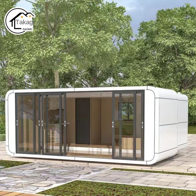 Luxury Exterior Modular Prefabricated Apple Cabin Container House Sandwich Panel for Office Hotel