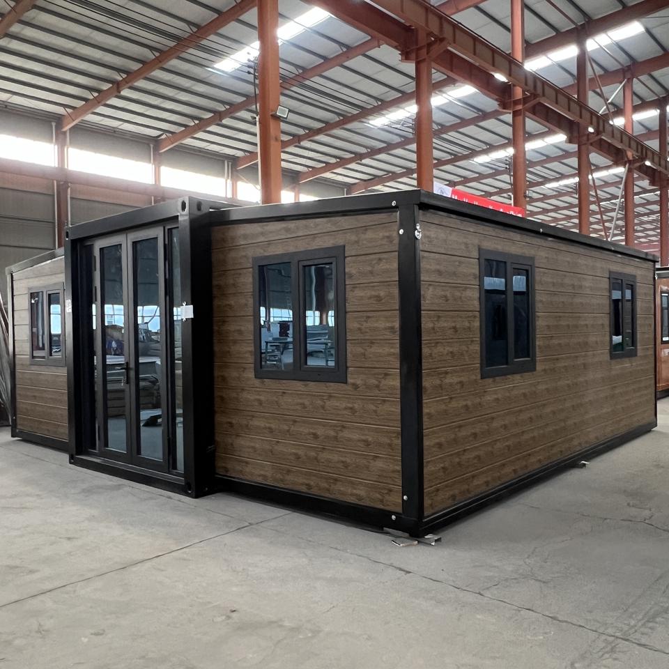 Triple-In-One Expandable Folding Steel Container House Factory-Supplied Modern Villa Use Double-Wing Deployable Container Office