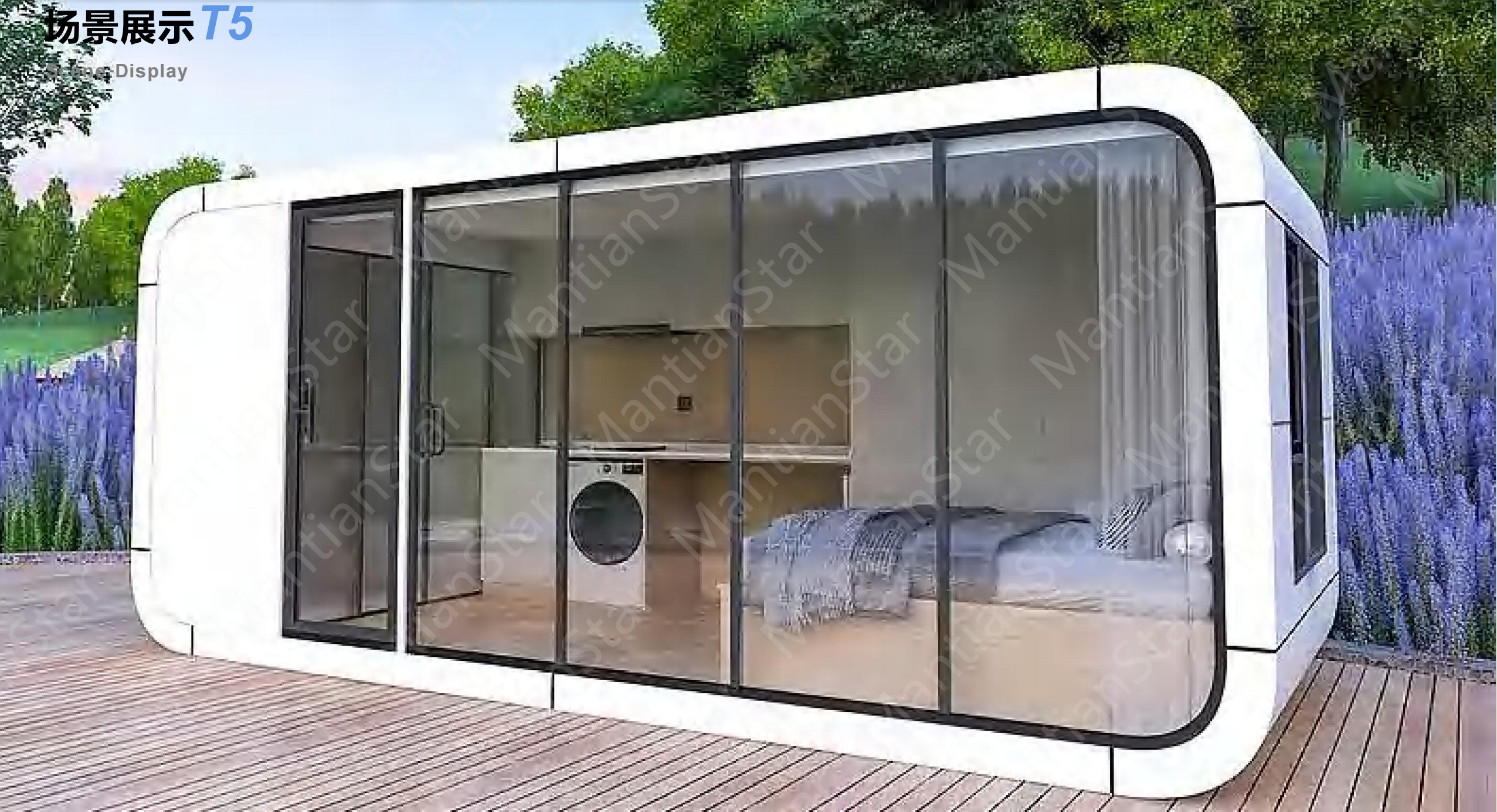 Customizable Luxury Mini High Quality Apple Cabin Hotel Mobile Cabin Single Double Capsule Container House Made Sandwich Panel