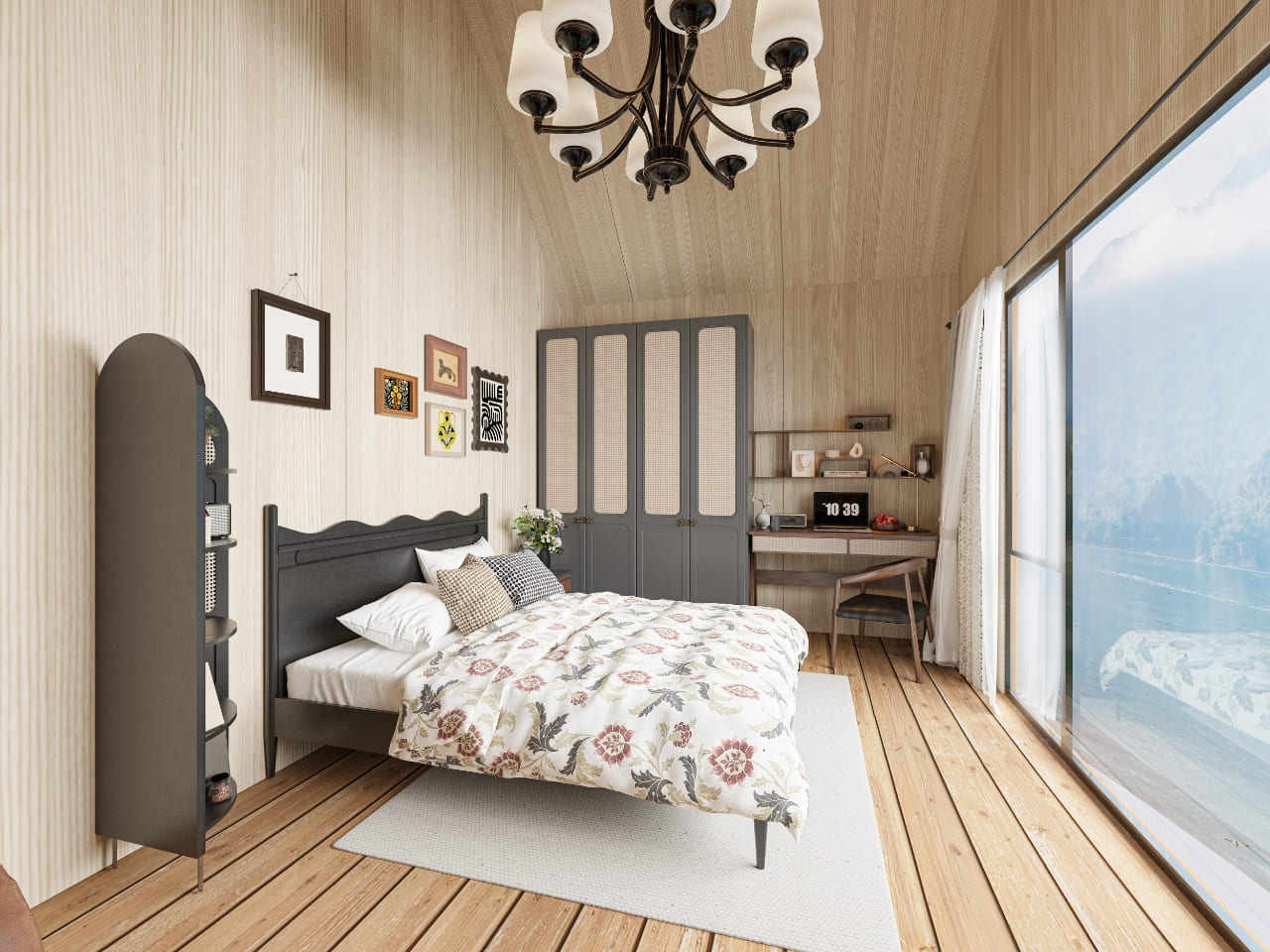 Prefabricated Modern Garden Building, Mini Tiny House, Light Steel Villa, Luxury Style With Kitchen and Bathroom.
