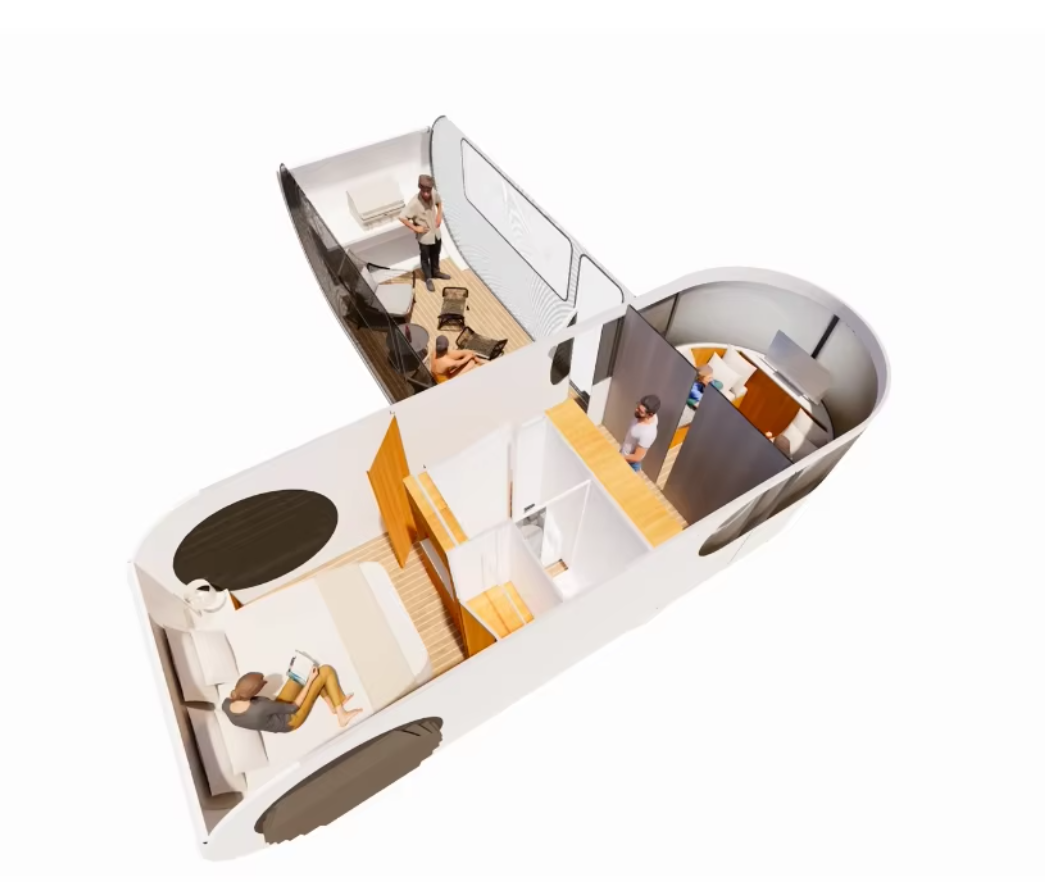 Telescopic Extension Modular Steel Structure Villa House Capsule-type Prefabricated House Modern Design
