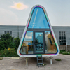 Creative Intelligent Light Steel Container Modular House for Camping Rice Group Homestay Kitchen Activity Triangle House Design