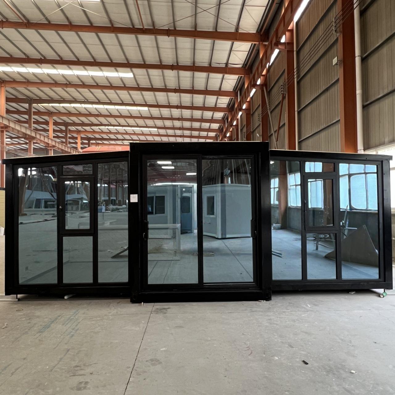 Triple-In-One Expandable Folding Container House Factory-Supplied for Office Use Double-Wing Deployable Container Office Unit