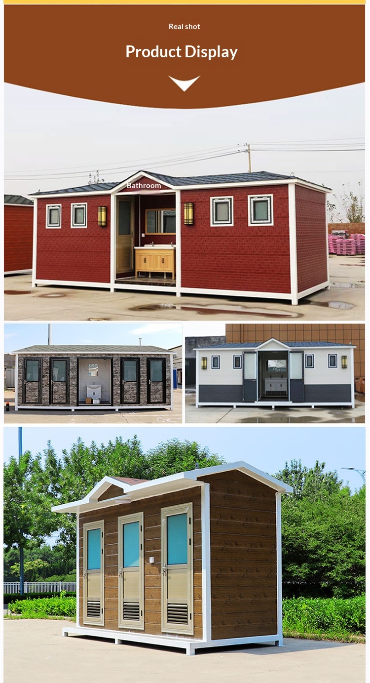 Scenic Area Park Luxury Metal Eco-Friendly Mobile Outdoor Floor Mounted Public Toilet for Men and Women