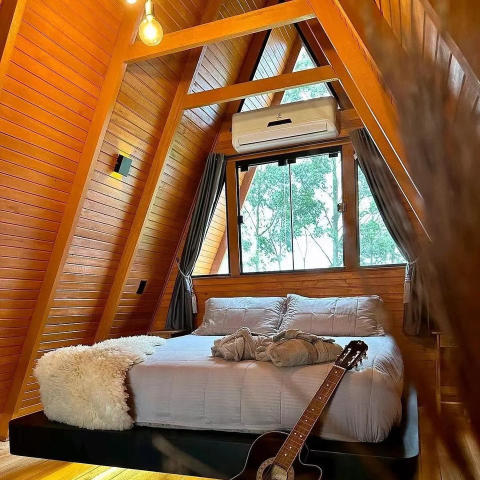Triangular Wooden House Aframe Wooden House Scenic Area Wooden House Landscape Wooden House Resort Wooden House