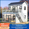 Residential Container Mobile Room Fast LCL Export Trade Simple Activity Board Equipment Flat Pack Steel House Office Building