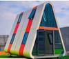 Creative Intelligent Light Steel Container Modular House for Camping Rice Group Homestay Kitchen Activity Triangle House Design
