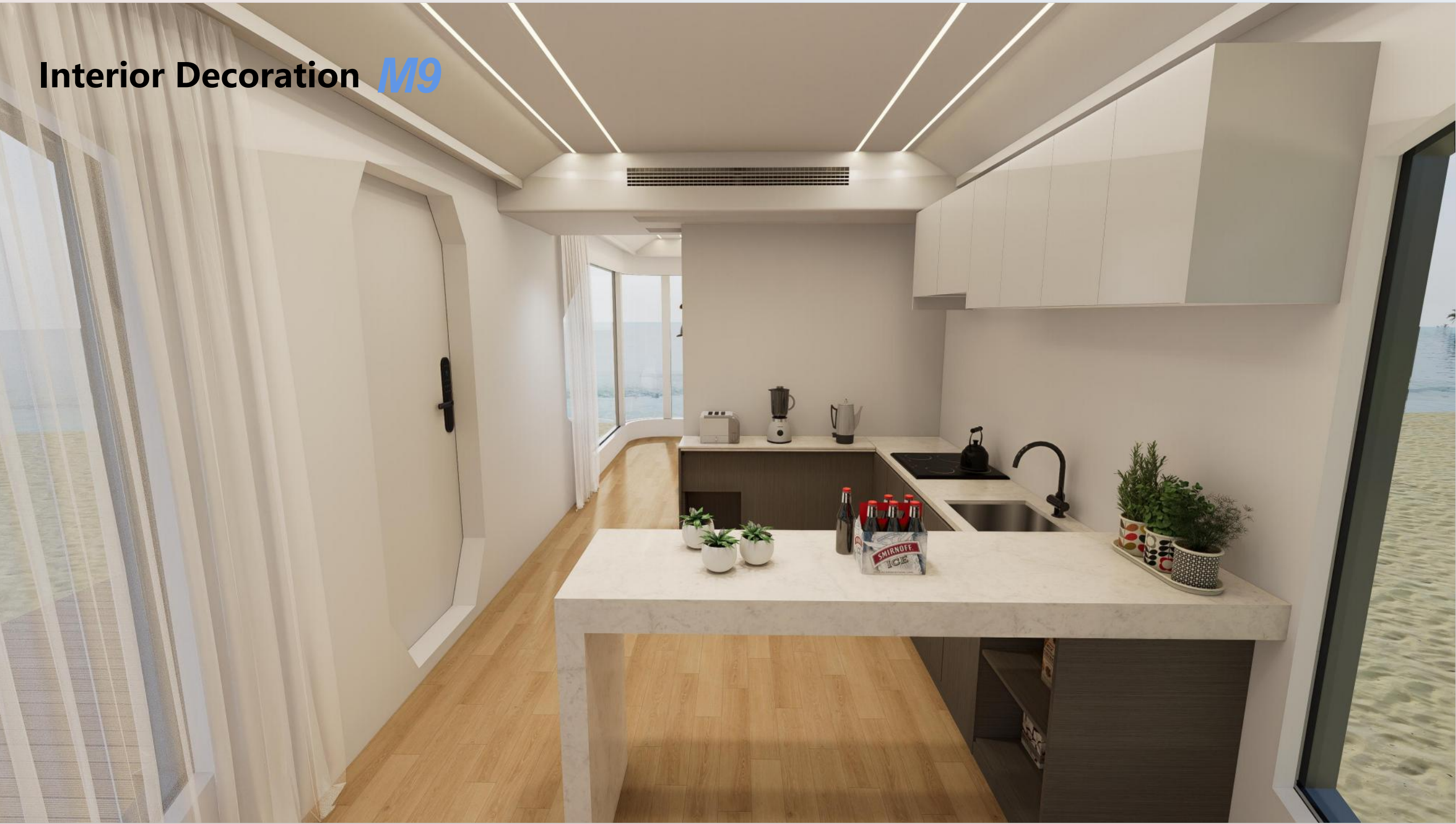 Luxury Double-Deck Space Capsule Home System Mobile Beach Hotel & Homestay Container Houses for Supermarket & Office Building