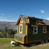 Mobile Trailer Tiny House Modern Prefab Home Portable Modular Cabin on Wheels Wooden Kitchen Bathroom Sleeping Space Living Use