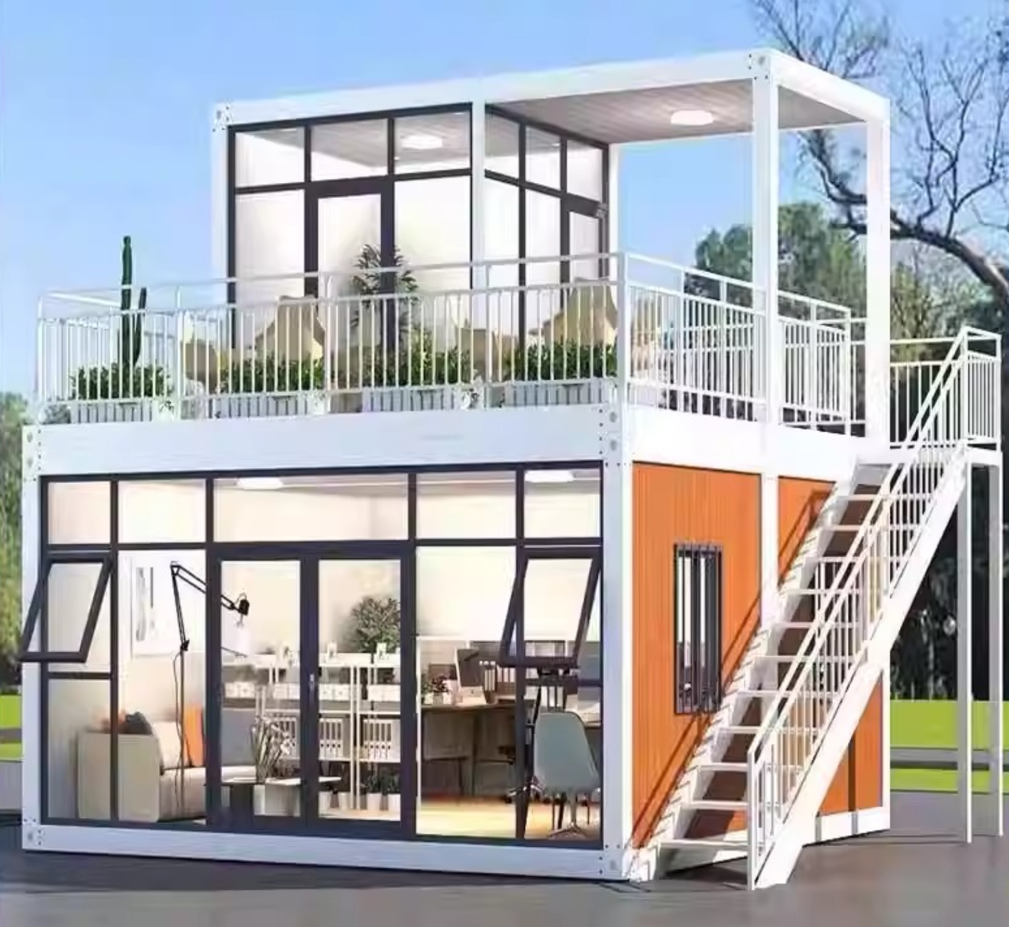 Residential Container Mobile Room Fast LCL Export Trade Simple Activity Board Equipment Flat Pack Steel House Office Building