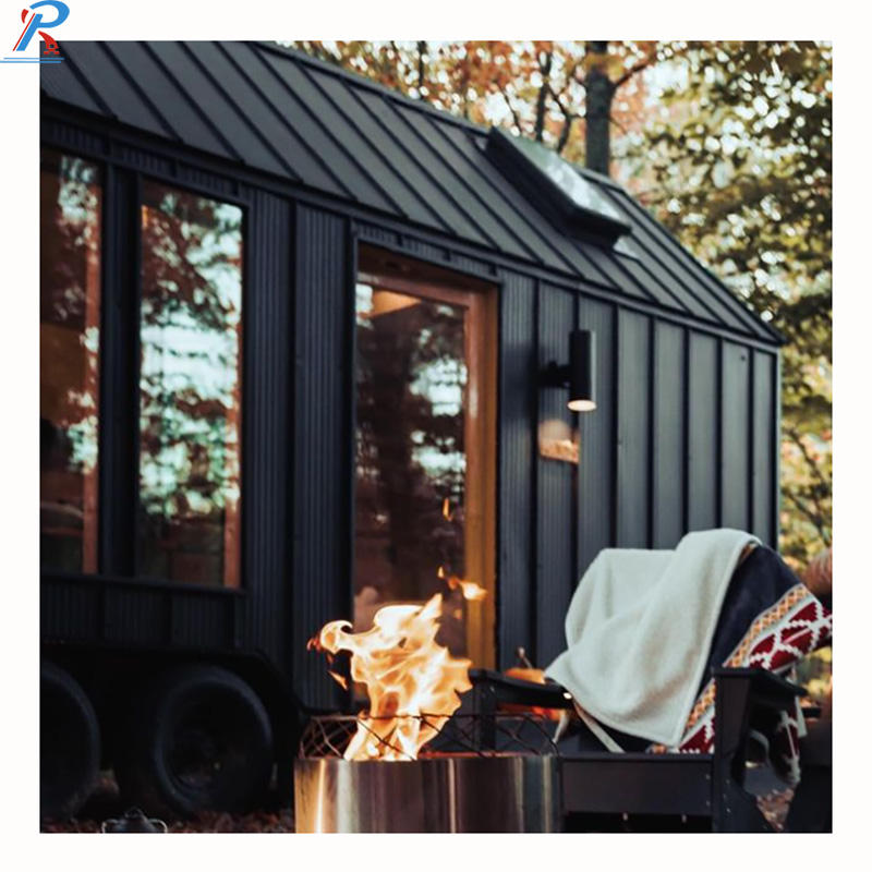 Prefabricated Mobile Space Modern House Small Trailer House With Wheels With a Loft Travel Trailer