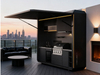 Light Luxury Stainless Steel Outdoor Kitchen for Family Private Parties Courtyard Camping Barbecue Movable Cabinets Mini Kitchen