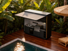 Light Luxury Stainless Steel Outdoor Kitchen for Family Private Parties Courtyard Camping Barbecue Movable Cabinets Mini Kitchen