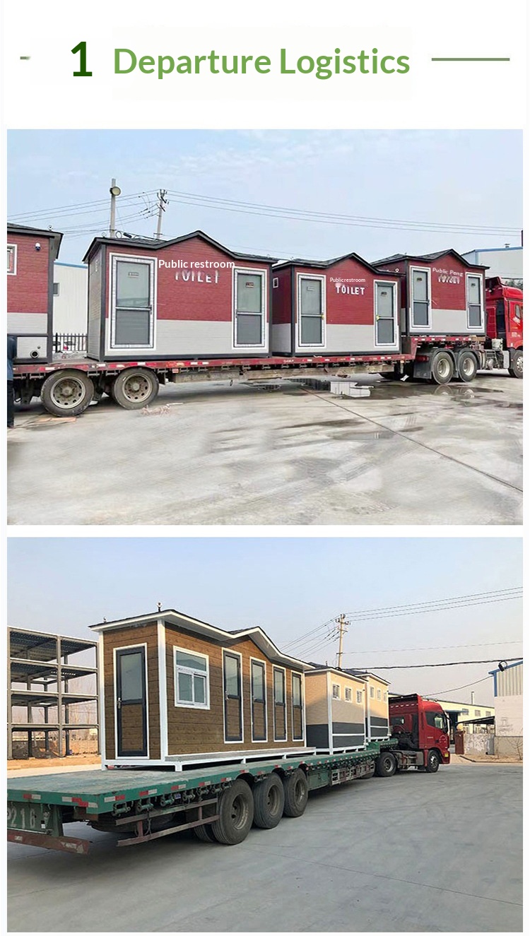 Scenic Area Park Luxury Metal Eco-Friendly Mobile Outdoor Floor Mounted Public Toilet for Men and Women