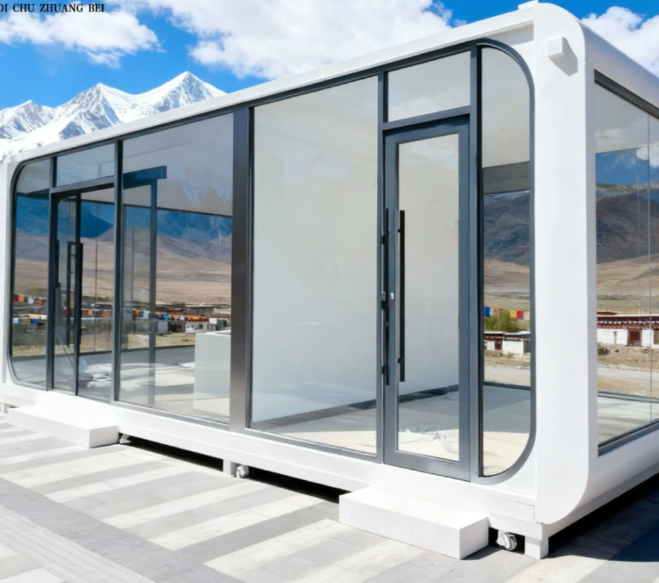 Customizable Luxury Mini High Quality Apple Cabin Hotel Mobile Cabin Single Double Capsule Container House Made Sandwich Panel
