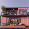 Modern Design Creative Containers Stainless Steel Frame Steel Material Horizontal Opening Fixed Style Glass Door