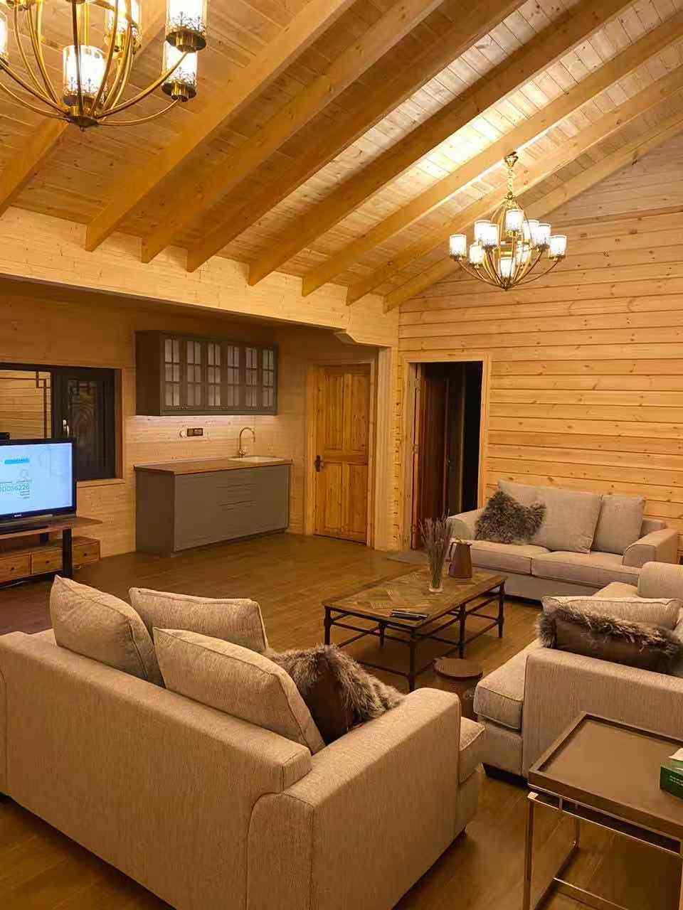 Prefabricated Modern Garden Building, Mini Tiny House, Light Steel Villa, Luxury Style With Kitchen and Bathroom.