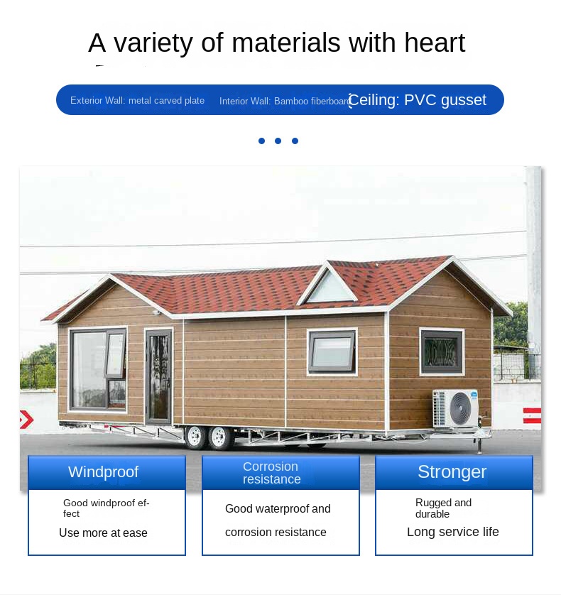Customized Trailer Mobile Environmental Protection Toilet Plastic Material for Scenic Construction Site Public Toilet Rental