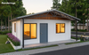 Modular house with precast reinforced concrete walls and light‑steel roof.