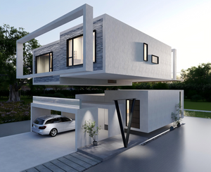 Minimalist Elegant Modular house with precast reinforced concrete walls and light‑steel roof
