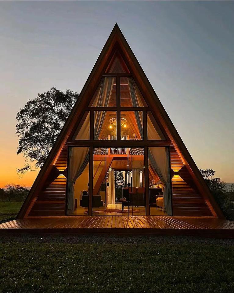 Triangular Steel A-Frame Scenic Area Landscape Resort Hotel Activity Room