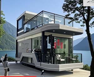 Mobile Luxury Capsule House Steel-Structure Container House Aluminum Alloy Tempered Glass Low-E (Modern Design Customizable