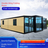 Triple-In-One Expandable Folding Container House Factory-Supplied for Office Use Double-Wing Deployable Container Office Unit