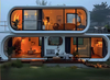 Double Apple Pod Prefab Houses Eco-Friendly Lightweight Capsule Hotel Room Waterproof and Safe Sleeping for Parks Courtyards