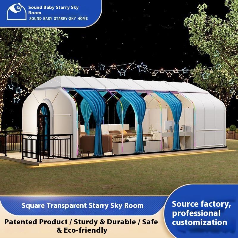 Custom Transparent Square Star Room PC Tent for Outdoor Activities Modern for Dinner Camping Homestay Scenic Areas Sunshine Room