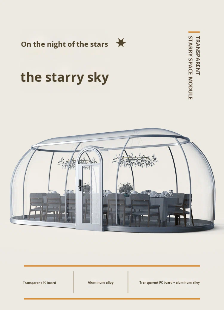 Internet-Famous Camping Pc Starry Sky Room Homestay Family Play Outdoor Tent Movable Rooftop Restaurant Bubble House