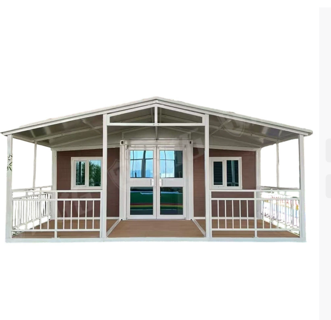 Double Wing Expansion Steel Folding Box with Eaves Terrace Prefabricated Container Building for Hotel Use Modern Design
