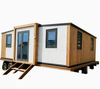 Double Wing Expansion Steel Folding Box with Eaves Terrace Prefabricated Container Building for Hotel Use Modern Design