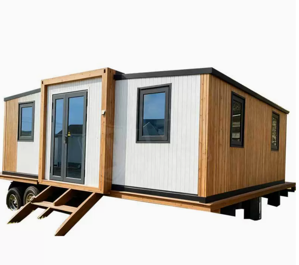 Double Wing Expansion Steel Folding Box with Eaves Terrace Prefabricated Container Building for Hotel Use Modern Design