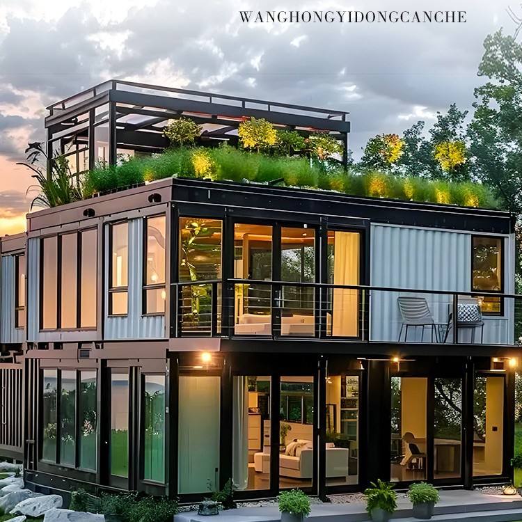 Modern Design Creative Containers Stainless Steel Frame Steel Material Horizontal Opening Fixed Style Glass Door